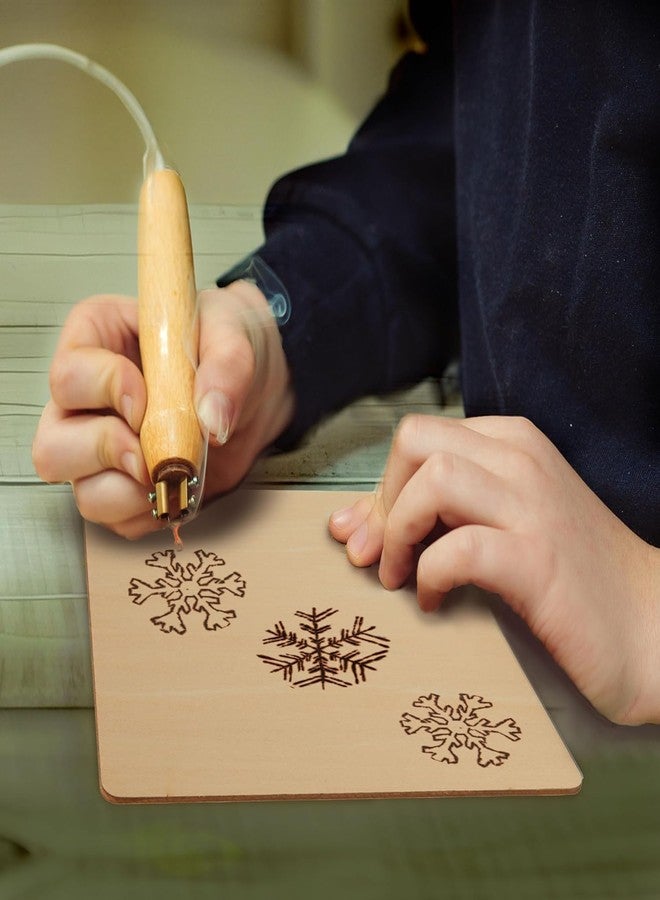 LET'S DIY ألواح خشبية مربعة مقاس 5 بوصات من خشب الصنوبر MDF للراتنج، والماندالا، والحرق على الخشب، وفن ليبان، وديكور المنزل - هدية للأولاد والبنات (عبوة من 5 قطع) - Image 5